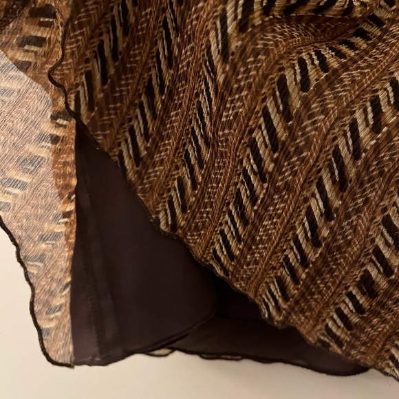 100% Silk Nine West Brown Beaded Tank Top - Picture 4 of 5